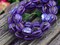 *12* 10mm Purple Washed Matte Purple AB Faceted Round Melon Beads